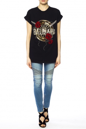 T-shirt wyszywany kamieniami, zdjęcie 2 T-shirt wyszywany kamieniami od Balmain
